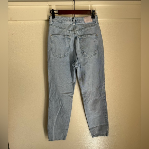 Zara 4 Light Wash Hight Rise Distressed Denim Jeans - Picture 5 of 11